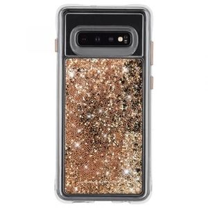 Samsung S10+ plus. Gold waterfall case.